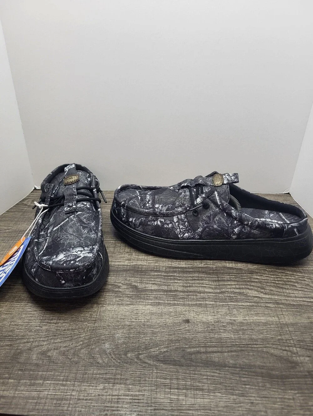 Hey Dude Jelly Roll Limted Edition Wally Comf Slip-On Black Camo Men US 11 New